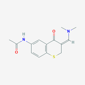 molecular formula C14H16N2O2S B1149205 N-[3-[(dimethylamino)methylene]-3,4-dihydro-4-oxo-2H-1-benzothiopyran-6-yl]Acetamide CAS No. 106635-54-5