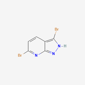 molecular formula C6H3Br2N3 B1149209 3,6-Dibromo-1H-pyrazolo[3,4-b]pyridine CAS No. 1357945-93-7
