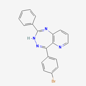 molecular formula C19H13BrN4 B11492119 5-(4-bromophenyl)-2-phenyl-3H-pyrido[3,2-e][1,2,4]triazepine 