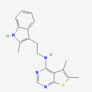 molecular formula C19H20N4S B11492134 5,6-dimethyl-N-[2-(2-methyl-1H-indol-3-yl)ethyl]thieno[2,3-d]pyrimidin-4-amine 