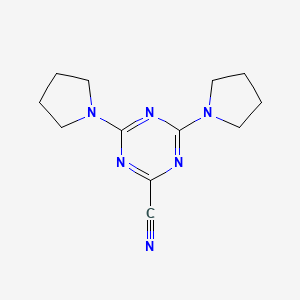 4,6-Dipyrrolidin-1-yl-1,3,5-triazine-2-carbonitrile