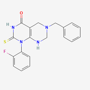 Pyrimido[4,5-d]pyrimidin-4(1H)-one, 1-(2-fluorophenyl)-2,3,5,6,7,8-hexahydro-6-(phenylmethyl)-2-thioxo-