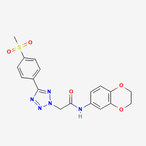 N-(2,3-dihydro-1,4-benzodioxin-6-yl)-2-{5-[4-(methylsulfonyl)phenyl]-2H-tetrazol-2-yl}acetamide