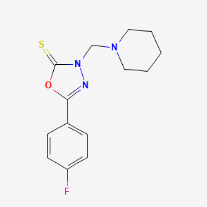 5-(4-fluorophenyl)-3-(piperidin-1-ylmethyl)-1,3,4-oxadiazole-2(3H)-thione