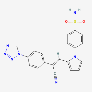 4-(2-{(Z)-2-cyano-2-[4-(1H-tetrazol-1-yl)phenyl]ethenyl}-1H-pyrrol-1-yl)benzenesulfonamide