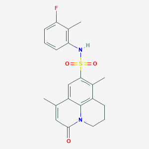 N-(3-fluoro-2-methylphenyl)-7,10-dimethyl-5-oxo-2,3-dihydro-1H,5H-pyrido[3,2,1-ij]quinoline-9-sulfonamide