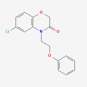 molecular formula C16H14ClNO3 B11492206 6-chloro-4-(2-phenoxyethyl)-2H-1,4-benzoxazin-3(4H)-one 