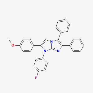 molecular formula C30H22FN3O B11492237 1-(4-fluorophenyl)-2-(4-methoxyphenyl)-5,6-diphenyl-1H-imidazo[1,2-a]imidazole 