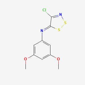 N-[(5Z)-4-chloro-5H-1,2,3-dithiazol-5-ylidene]-N-(3,5-dimethoxyphenyl)amine