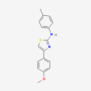 molecular formula C17H16N2OS B11492241 4-(4-methoxyphenyl)-N-(4-methylphenyl)-1,3-thiazol-2-amine 