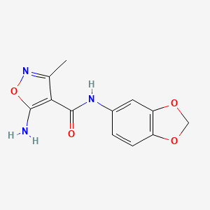 5-amino-N-(1,3-benzodioxol-5-yl)-3-methyl-1,2-oxazole-4-carboxamide