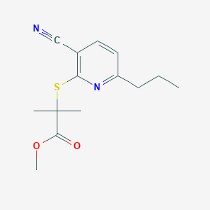 Methyl 2-[(3-cyano-6-propylpyridin-2-yl)sulfanyl]-2-methylpropanoate