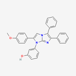 3-[2-(4-methoxyphenyl)-5,6-diphenyl-1H-imidazo[1,2-a]imidazol-1-yl]phenol