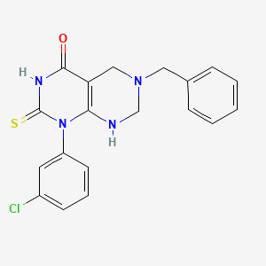 6-benzyl-1-(3-chlorophenyl)-2-sulfanyl-5,6,7,8-tetrahydropyrimido[4,5-d]pyrimidin-4(1H)-one