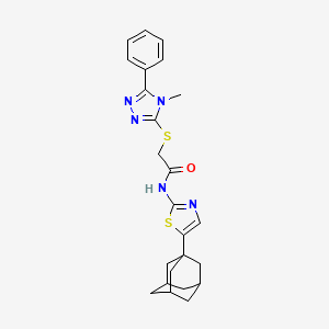 N-[5-(1-adamantyl)-1,3-thiazol-2-yl]-2-[(4-methyl-5-phenyl-4H-1,2,4-triazol-3-yl)thio]acetamide