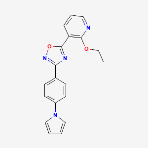 2-ethoxy-3-{3-[4-(1H-pyrrol-1-yl)phenyl]-1,2,4-oxadiazol-5-yl}pyridine