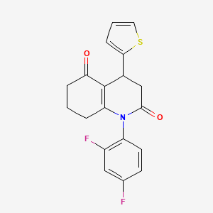 1-(2,4-difluorophenyl)-4-(2-thienyl)-4,6,7,8-tetrahydro-2,5(1H,3H)-quinolinedione