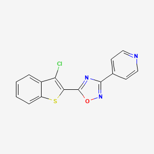 4-[5-(3-Chloro-1-benzothiophen-2-yl)-1,2,4-oxadiazol-3-yl]pyridine