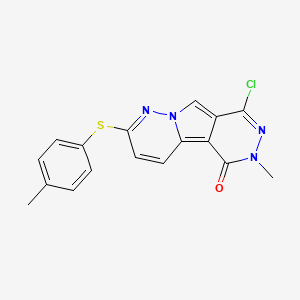 6-chloro-4-methyl-11-(4-methylphenyl)sulfanyl-4,5,9,10-tetrazatricyclo[7.4.0.02,7]trideca-1,5,7,10,12-pentaen-3-one