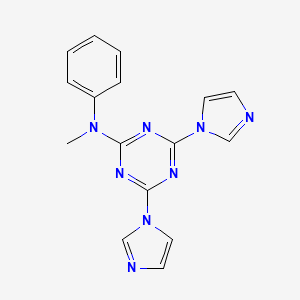 4,6-di(1H-imidazol-1-yl)-N-methyl-N-phenyl-1,3,5-triazin-2-amine