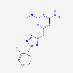 [1,3,5]Triazine-2,4-diamine, 6-[5-(2-chlorophenyl)tetrazol-2-ylmethyl]-N,N-dimethyl-