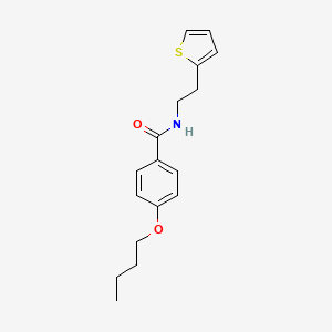 4-butoxy-N-[2-(thiophen-2-yl)ethyl]benzamide