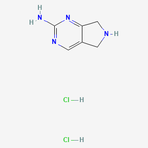 molecular formula C6H8N4.2(HCl) B1149240 6,7-Dihydro-5H-pyrrolo[3,4-d]pyrimidin-2-amine dihydrochloride CAS No. 157327-52-1