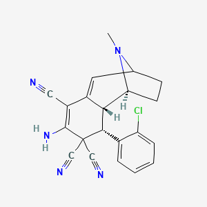 (4S,4aR,5S,8R)-2-amino-4-(2-chlorophenyl)-10-methyl-4,4a,5,6,7,8-hexahydro-3H-5,8-epiminobenzo[7]annulene-1,3,3-tricarbonitrile