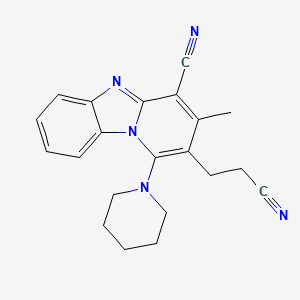 2-(2-Cyanoethyl)-3-methyl-1-(piperidin-1-yl)pyrido[1,2-a]benzimidazole-4-carbonitrile