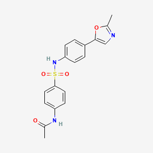 N-(4-{[4-(2-methyl-1,3-oxazol-5-yl)phenyl]sulfamoyl}phenyl)acetamide