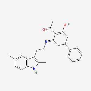 2-acetyl-3-{[2-(2,5-dimethyl-1H-indol-3-yl)ethyl]amino}-5-phenylcyclohex-2-en-1-one