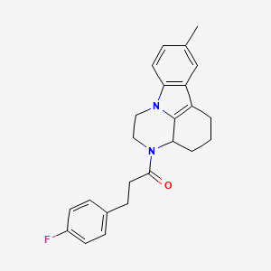 3-(4-Fluorophenyl)-1-(8-methyl-1,2,3A,4,5,6-hexahydro-3H-pyrazino[3,2,1-JK]carbazol-3-YL)-1-propanone