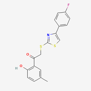 Ethanone, 2-[4-(4-fluorophenyl)thiazol-2-ylsulfanyl]-1-(2-hydroxy-5-methylphenyl)-