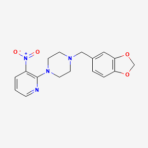 1-(1,3-Benzodioxol-5-ylmethyl)-4-(3-nitropyridin-2-yl)piperazine