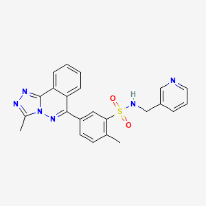 molecular formula C23H20N6O2S B11492460 2-methyl-5-(3-methyl[1,2,4]triazolo[3,4-a]phthalazin-6-yl)-N-(pyridin-3-ylmethyl)benzenesulfonamide 