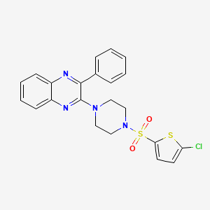 2-{4-[(5-Chlorothiophen-2-yl)sulfonyl]piperazin-1-yl}-3-phenylquinoxaline