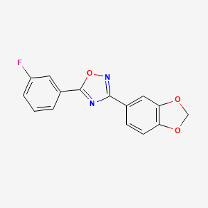 3-(1,3-Benzodioxol-5-yl)-5-(3-fluorophenyl)-1,2,4-oxadiazole