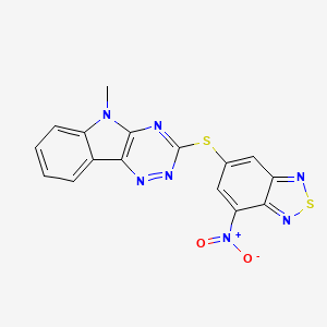 5-methyl-3-[(7-nitro-2,1,3-benzothiadiazol-5-yl)sulfanyl]-5H-[1,2,4]triazino[5,6-b]indole