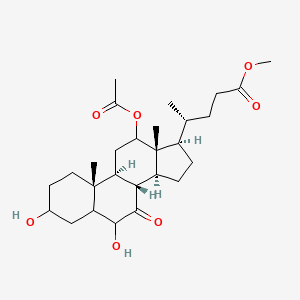 12-(Acetyloxy)-3,6-dihydroxy-7-oxocholan-24-oic acid methyl ester