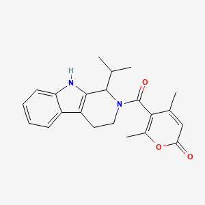 4,6-dimethyl-5-{[1-(propan-2-yl)-1,3,4,9-tetrahydro-2H-beta-carbolin-2-yl]carbonyl}-2H-pyran-2-one