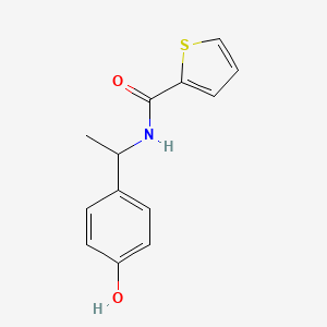 molecular formula C13H13NO2S B11492538 N-[1-(4-hydroxyphenyl)ethyl]thiophene-2-carboxamide 