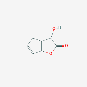 molecular formula C7H8O3 B1149254 3-hydroxy-3,3a,4,6a-tetrahydro-2H-cyclopenta[b]furan-2-one CAS No. 141554-44-1