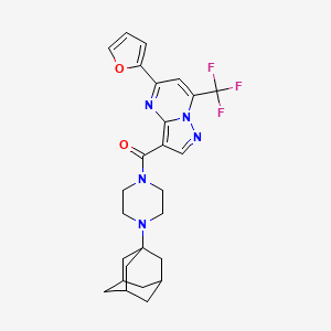 1-(Adamantan-1-YL)-4-[5-(furan-2-YL)-7-(trifluoromethyl)pyrazolo[1,5-A]pyrimidine-3-carbonyl]piperazine