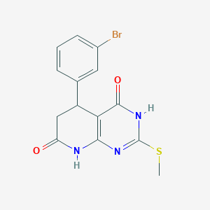 5-(3-bromophenyl)-2-(methylsulfanyl)-5,8-dihydropyrido[2,3-d]pyrimidine-4,7(3H,6H)-dione