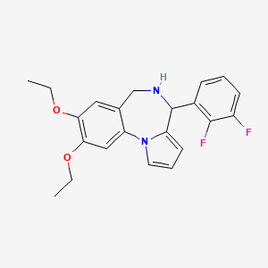 4-(2,3-difluorophenyl)-8,9-diethoxy-5,6-dihydro-4H-pyrrolo[1,2-a][1,4]benzodiazepine