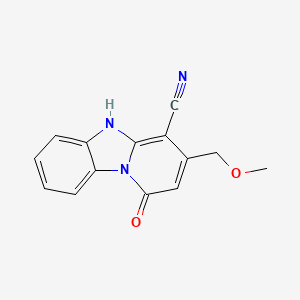 1-Hydroxy-3-(methoxymethyl)pyrido[1,2-a]benzimidazole-4-carbonitrile