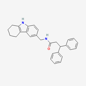 molecular formula C28H28N2O B11492618 3,3-diphenyl-N-(2,3,4,9-tetrahydro-1H-carbazol-6-ylmethyl)propanamide 