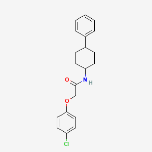 molecular formula C20H22ClNO2 B11492622 2-(4-chlorophenoxy)-N-(4-phenylcyclohexyl)acetamide 