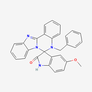 5-benzyl-5'-methoxy-5H-spiro[benzimidazo[1,2-c]quinazoline-6,3'-indol]-2'(1'H)-one