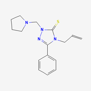 5-phenyl-4-(prop-2-en-1-yl)-2-(pyrrolidin-1-ylmethyl)-2,4-dihydro-3H-1,2,4-triazole-3-thione